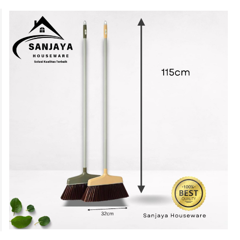 Sinar Sapu Lantai Plastik 1318 Bulu Lembut Mengkilau Susah Keriting Emas Gagang Baja Ringan Kokoh Ta
