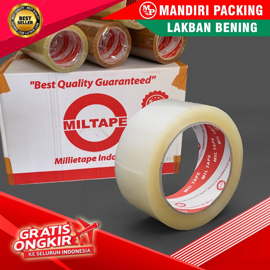 

Lakban Bening Miltape 100yard x 48mm Murah Bisa COD Bayar Di Tempat