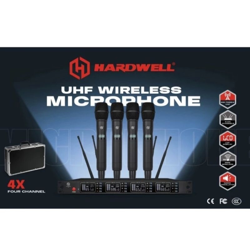 Mic Wireless Hardwell 4X Original Handheld mic hardwell4x
