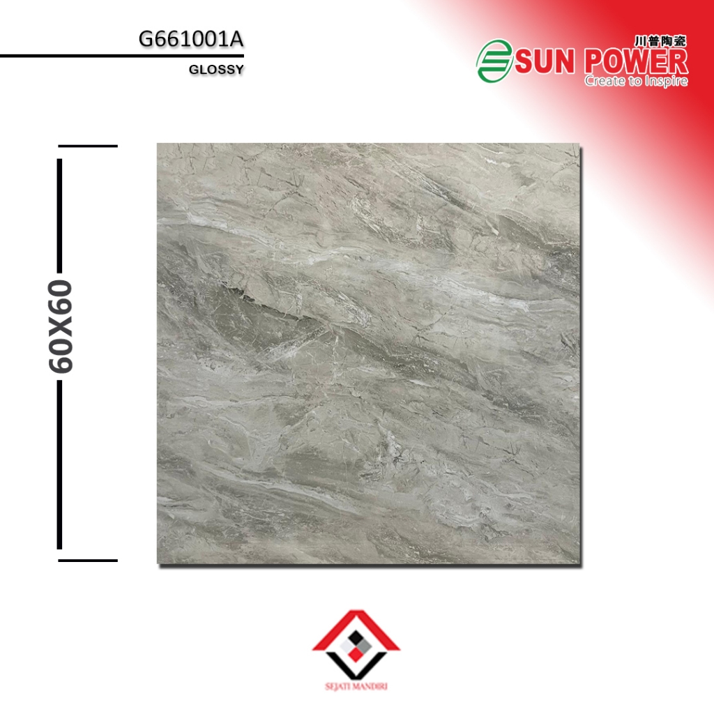 granit 60x60 motif marmer - sunpower g661001a