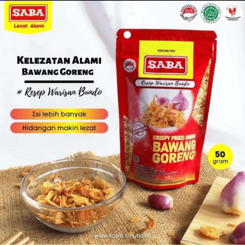 

Saba Bawang Goreng 50gr Bawang Crispy