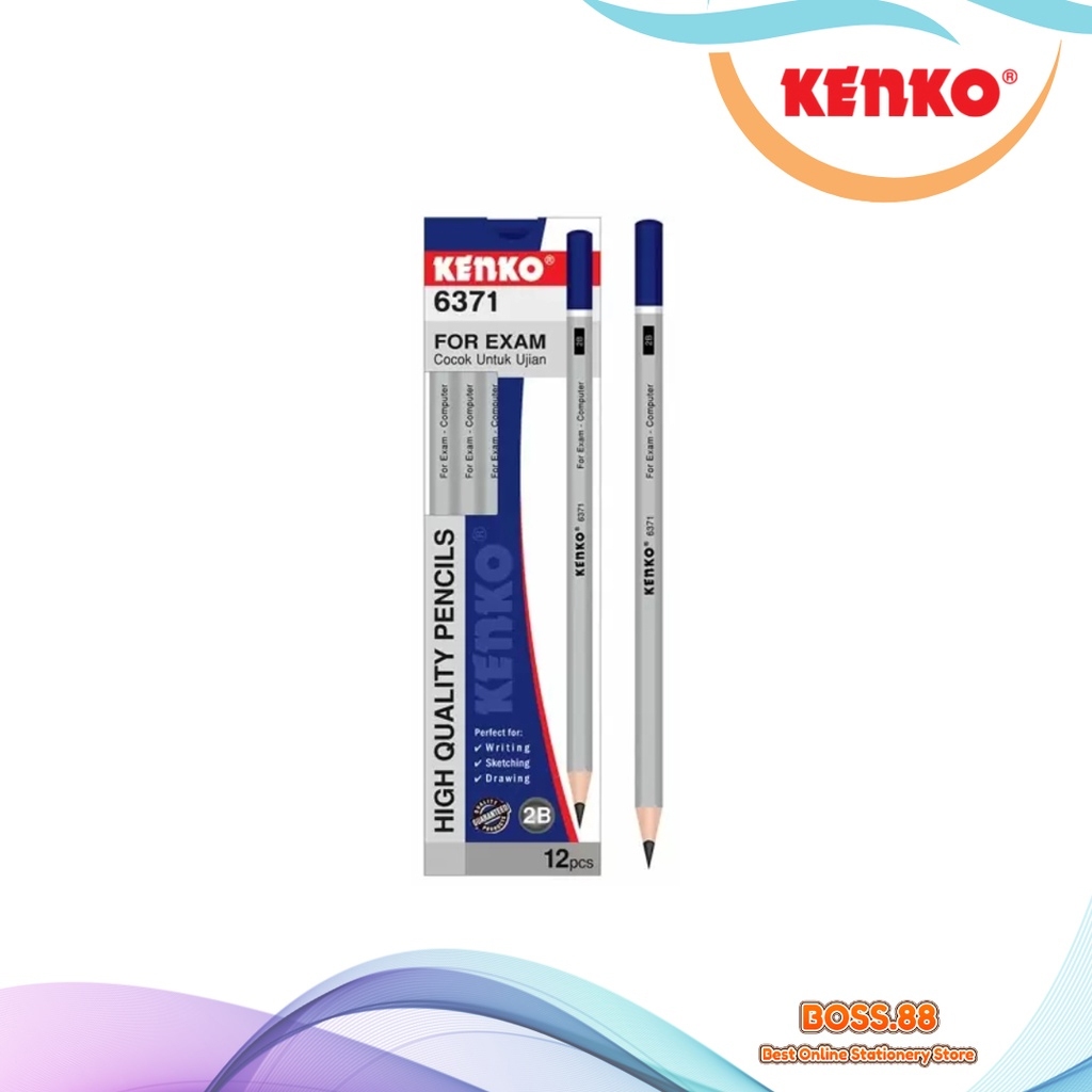 

PENCIL / PENSIL 2B KENKO 6371 SILVER (12 PCS)