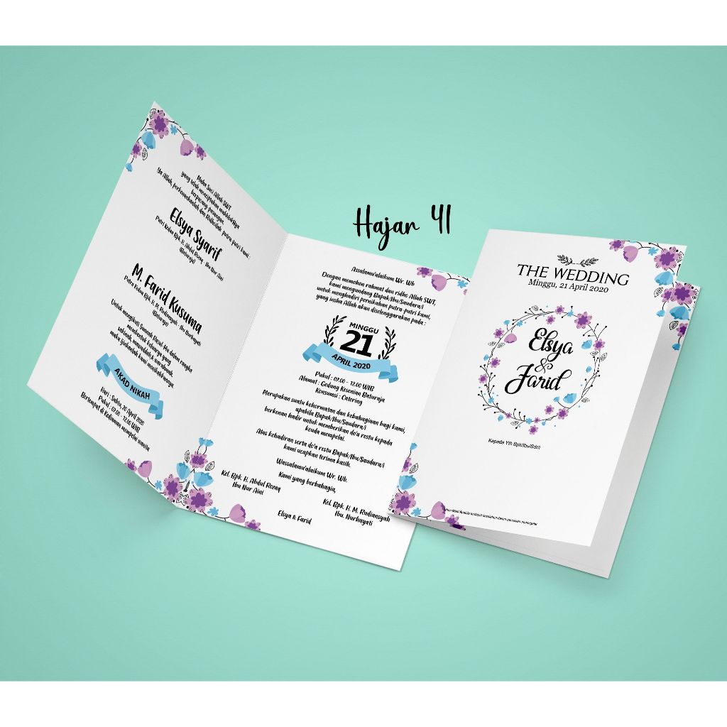 Undangan Pernikahan Brief Card Hajar Seris 5-10 Kabupaten Pasuruan Jawa Timur