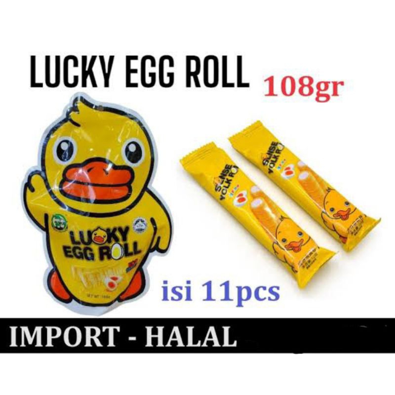 

Robin Lucky egg roll / snack salted egg yolk wafer roll 108gr