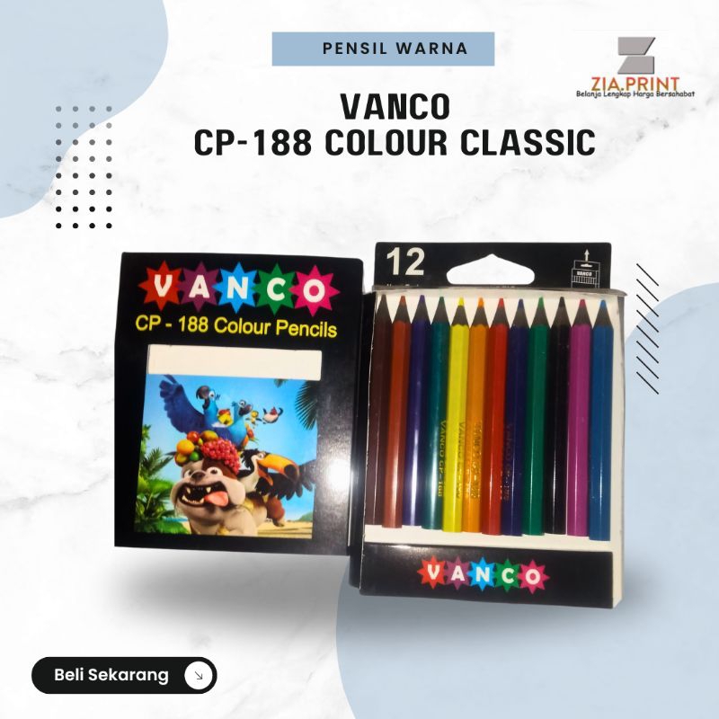 

Pensil warna Vanco Cp-188 Colour Pencils 12 Mini