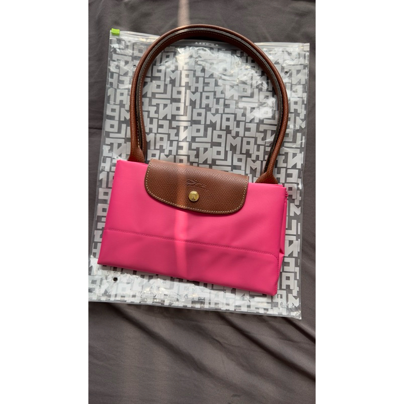 longchamp original pink large long handle