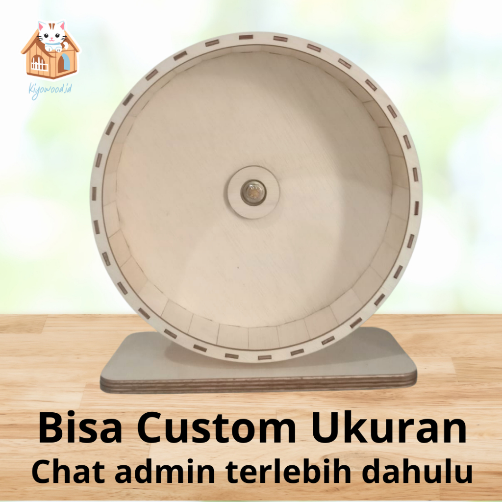 Pinkshop_76 Kincir Hamster Kayu Silent Latihan Wheel Tanpa Suara Aman & Halus Untuk Hamster 15 Cm 20