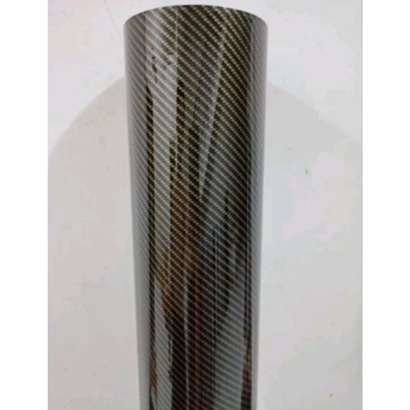 stiker skotkel carbon kevlar hitam gold (harga permeter)