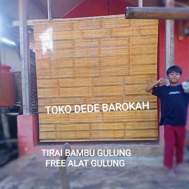 tirai bambu gulung penutup teras / Tirai bambu gulung outdoor sudah di perenis peliture uk 200 x 250