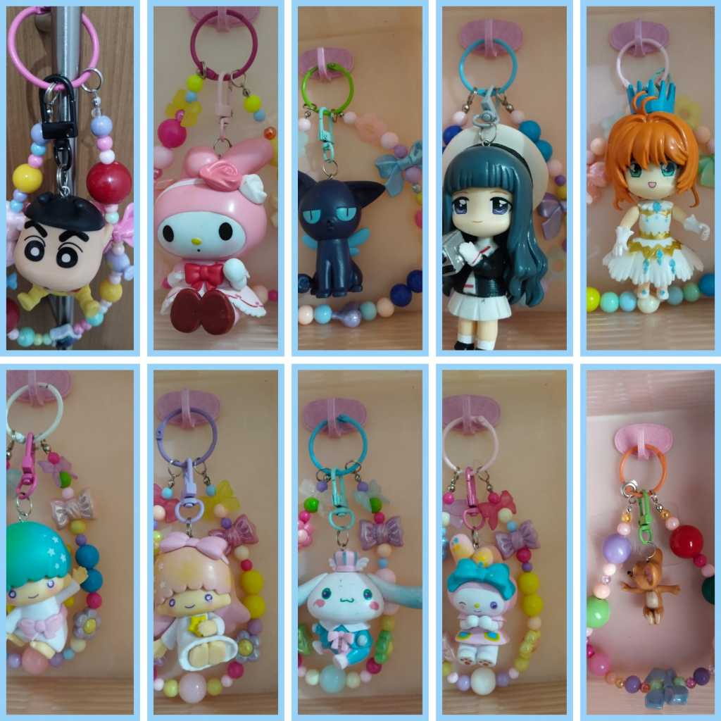 STRAP HP HAPE / GANTUNGAN TAS / GANCI / GANTUNGAN KUNCI / BAG CHARM GLOW IN THE DARK GID KEYCHAIN LU