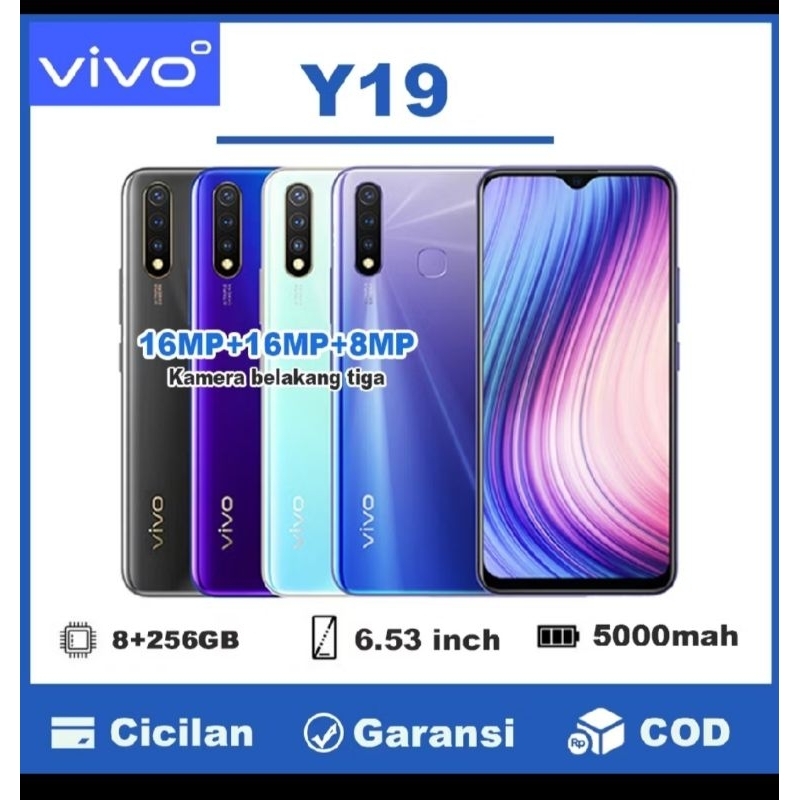 Hp vivo Y19 ram 8 6.5 inch murah smartphone