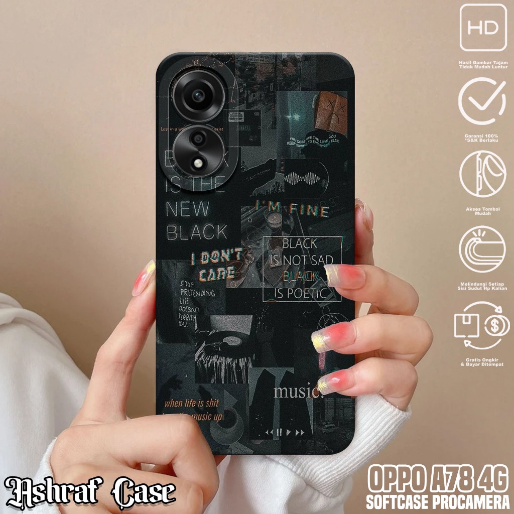 Case OPPO A78 4G - Casing Hp OPPO A78 4G Motif AESTH - Softcase Hp OPPO A78 4G - Silikon Hp OPPO A78