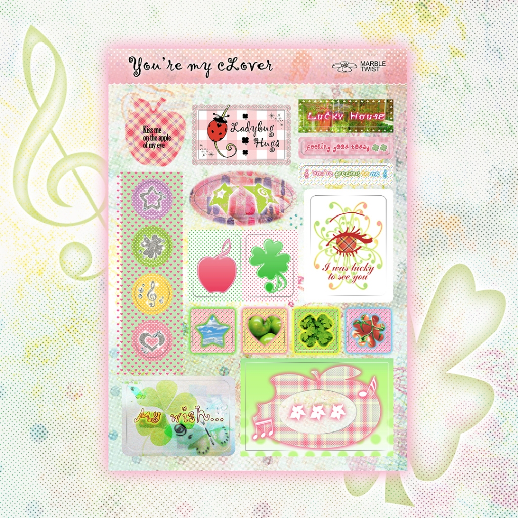 

Youʼre My Clover Deco Sticker Sheet by Marble Twist