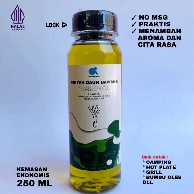 

MINYAK DAUN BAWANG / SCALLION OIL / 250 ML / PENYEDAP RASA / MIE AYAM / SOTO / ANEKA TUMIS / DLL