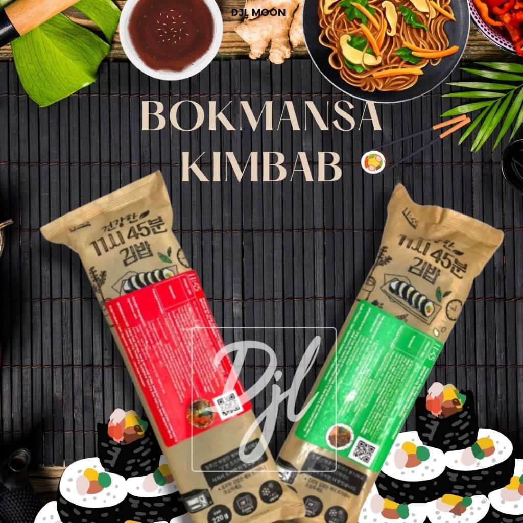 

Bokmansa Kimbap Frozen Cemilan Instan Korea 1 Pak