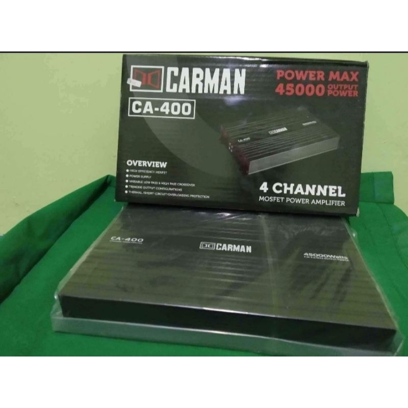 power carman 45000 output power Max 4 chenel power audio mobil