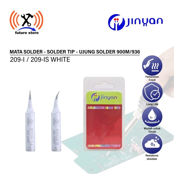 Jinyan 209-I/209-IS Mata solder Lurus Bengkok Solder tip Pemanas Patri Ujung Solder Soldering kit Pu