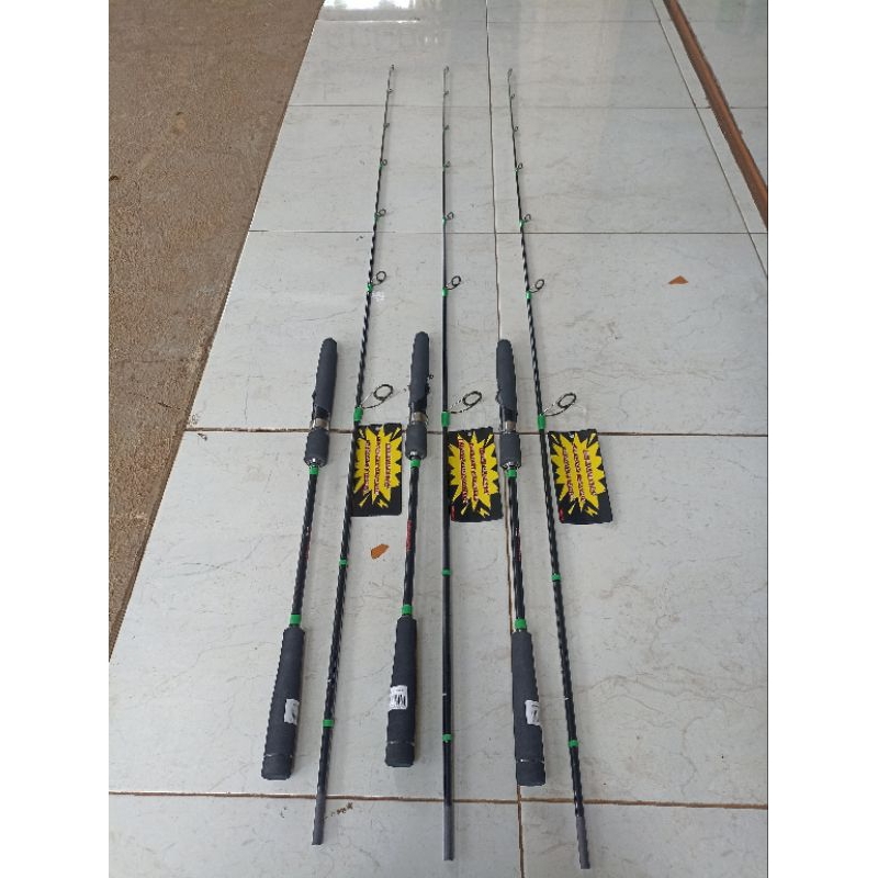 joran pancing jiging TORNADO JAWS material carbon solid buttjoin