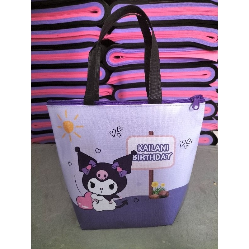 

Tas Bingkisan Snack acara ultah anak / Kemasan Snack pesta ulang tahun / Tas Custom Kuromi
