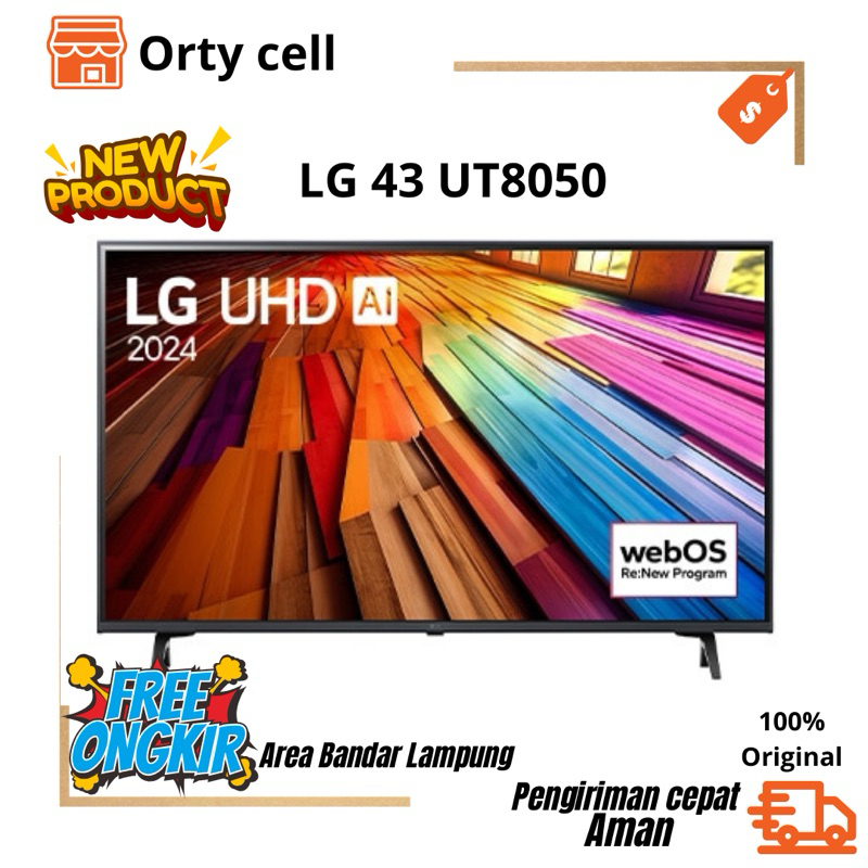 Smart TV 4K LG UHD AI UT80 43 inci 43UT8050 Garansi Resmi