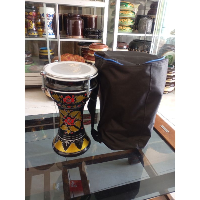 Darbuka dumbuk kayu pinggang anak Plus Tas Darbuka 6 inc