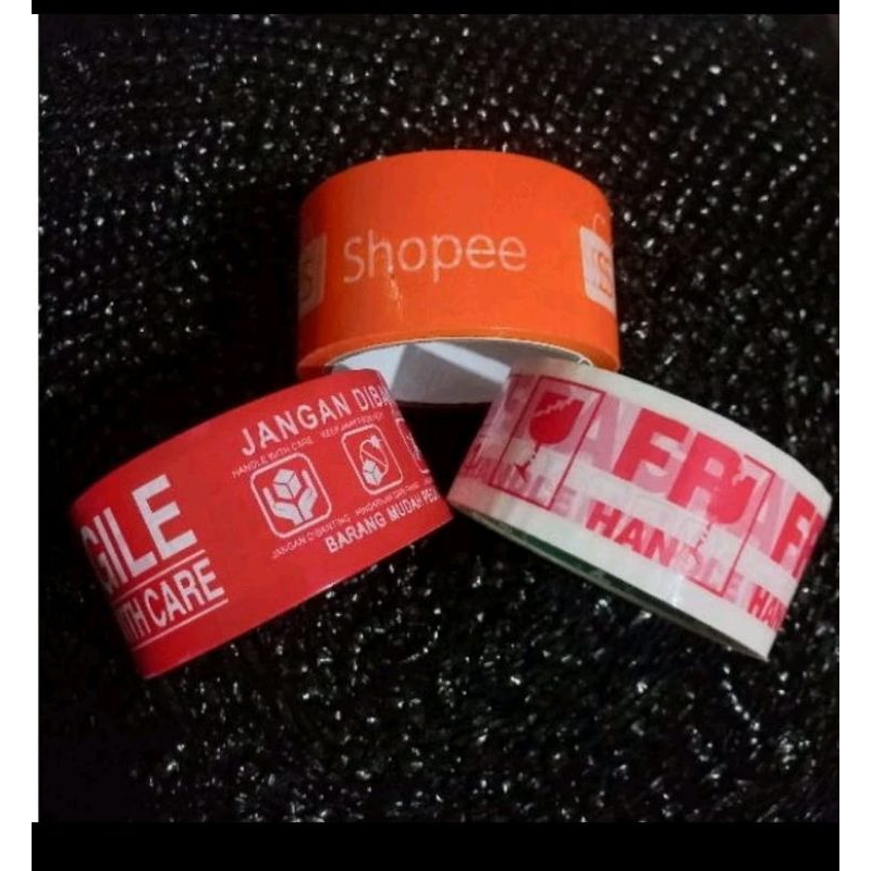 

Lakban Printing Fregile Merah - Putih Jangan Dibanting Lakban Shoepe
