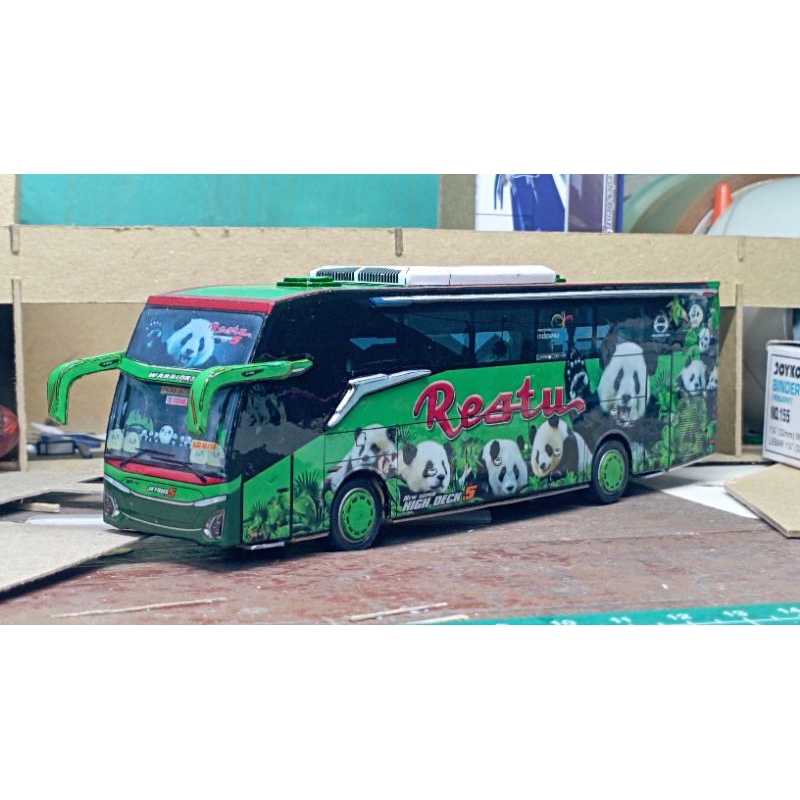 Papercraft Bus Skala 1:64 Restu Panda Jetbus 5