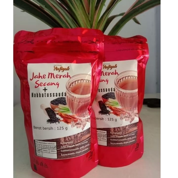 

Jahe Merah Seccang+Habbatussauda 125gr free Bubble wrab