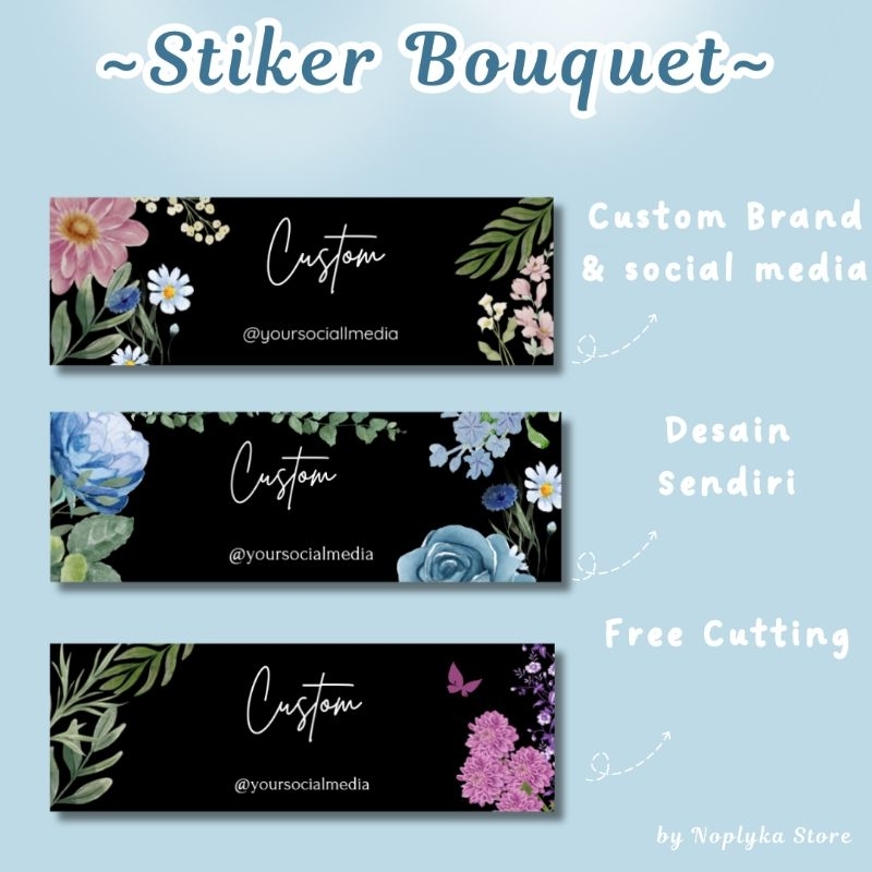 

Stiker Buket Bunga Sticker Label Bouquet Bunga Custom