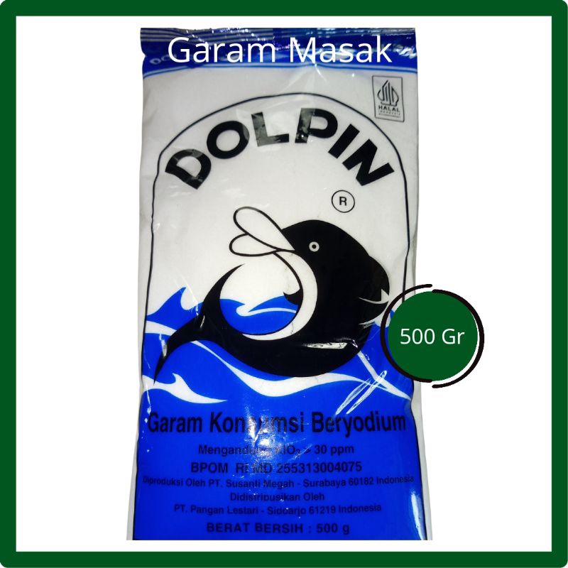 

GARAM DOLPIN 500 GR GARAM MEJA BERYODIUM