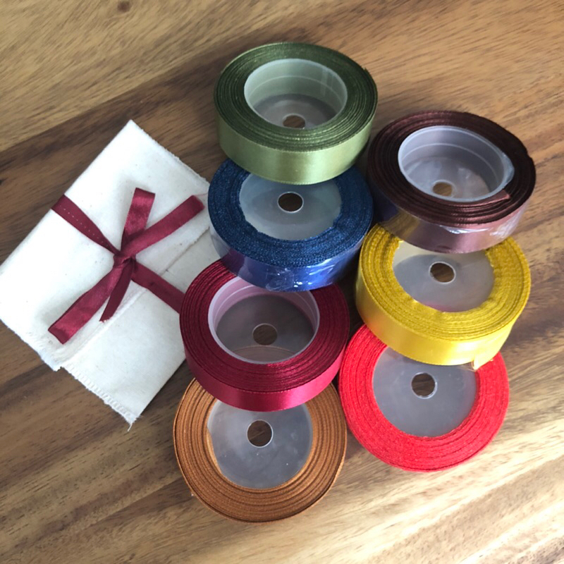 

[Bisa Satuan] Pita 2 cm | Pita Satin 2 cm 3/4 inch Per Roll 25 Yard 23 Meter