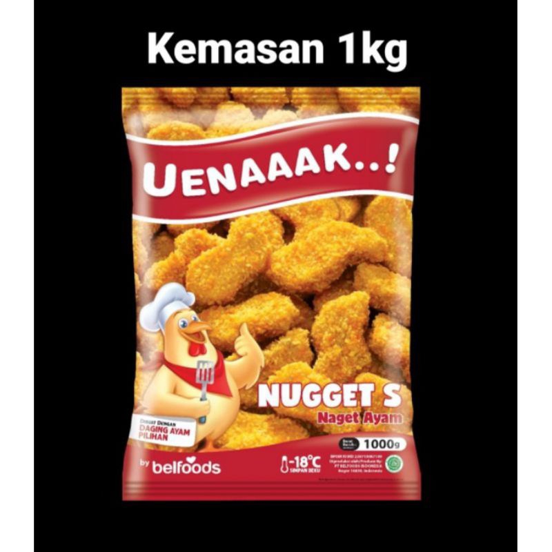 

Belfoods Nugget ayam Uenaak bentuk S 1000 gr