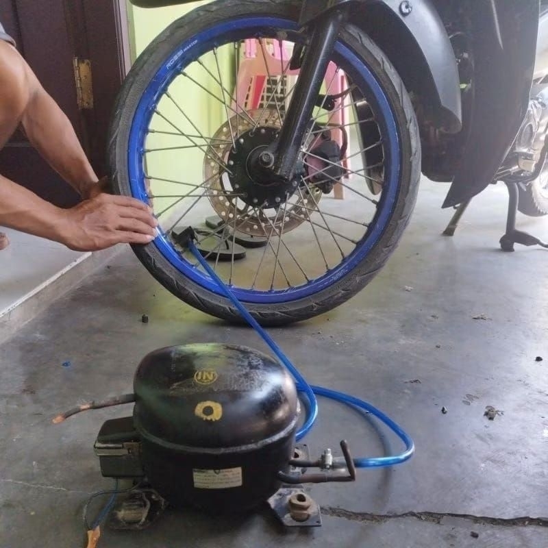 POMPA ANGIN SEPEDA MOTOR, MOBIL  DAN BOLA  # POMPA LISTRIK TEKANAN TINGGI 500 PSI # KOMPRESOR ANGIN 