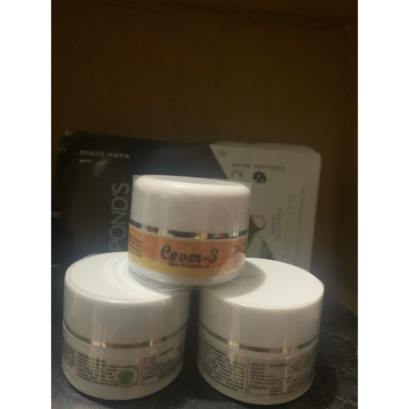Cover-3 Solar Protection 5 Sunscreen Cream Wajah 10 GR