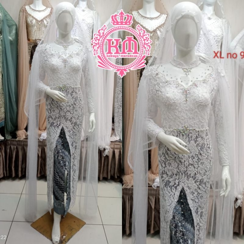 set kebaya akad nikah prancisan / kebaya akad pengantin full payet / kebaya nikah pengantin