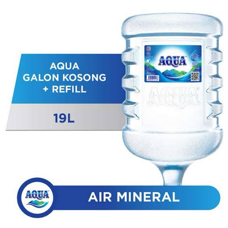 

Aqua Galon + Refil 19 Liter