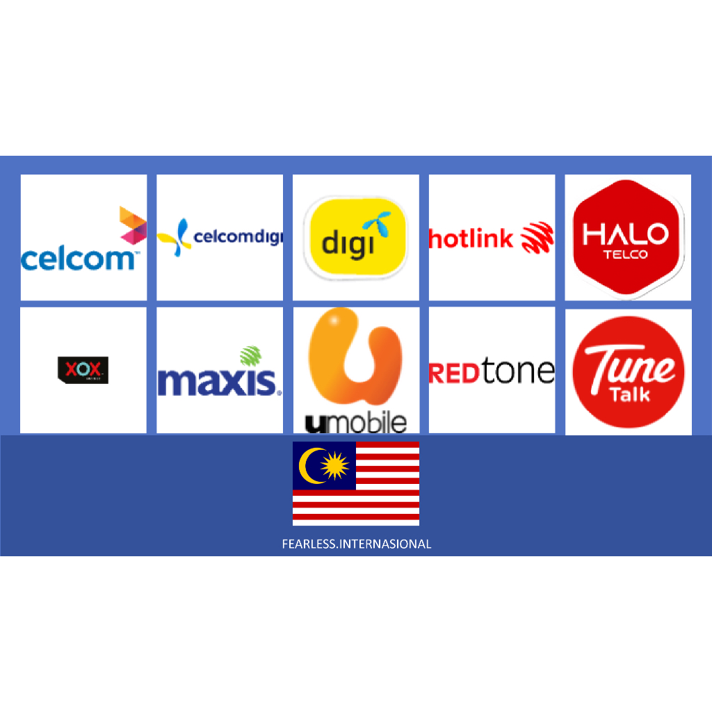 MALAYSIA PULSA INTERNASIONAL CELCOM CELCOMDIGI DIGI HOTLINK HALO TELCO XOX MAXIS U MOBILE REDTONE TU