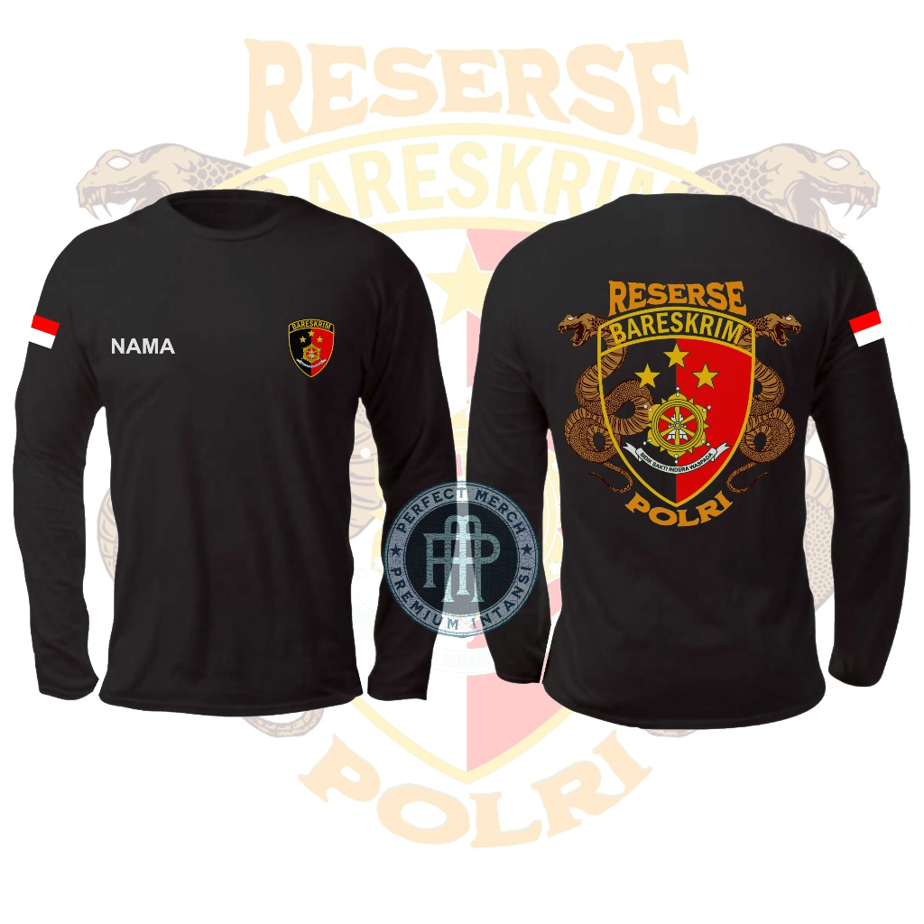 Kaos Bareskrim Reserse Polri Hitam Premium