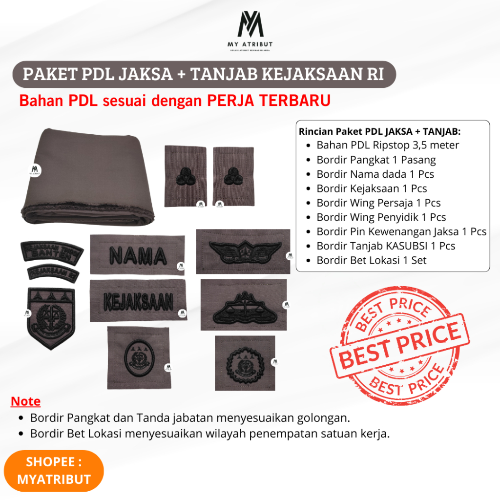 Paket PDL Jaksa Dan Tanda Jabatan | Paket PDL Kejaksaan