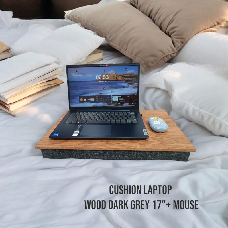 AERA Bantal Laptop 5 in 1 Alas Laptop Anti Panas Meja Bantal Dudukan Laptop Meja laptop Alas Laptop