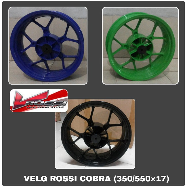 Velg Rossi Cobra Ninja 250 F1 Hijau 300/550x17