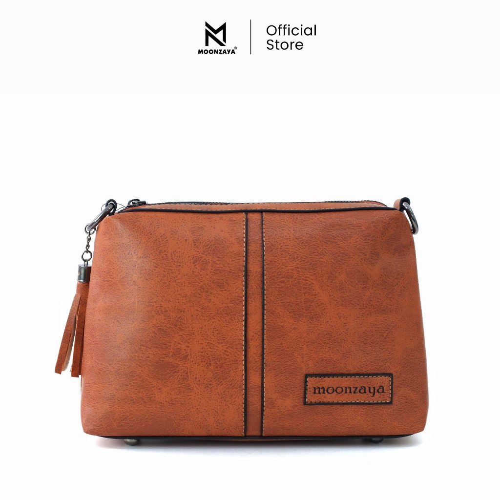 Big Sale Moonzaya - Tas Wiwit Moonzaya Tas Selempang Wanita Tas Vintage Tas Kulit Sling Bag Wanita
