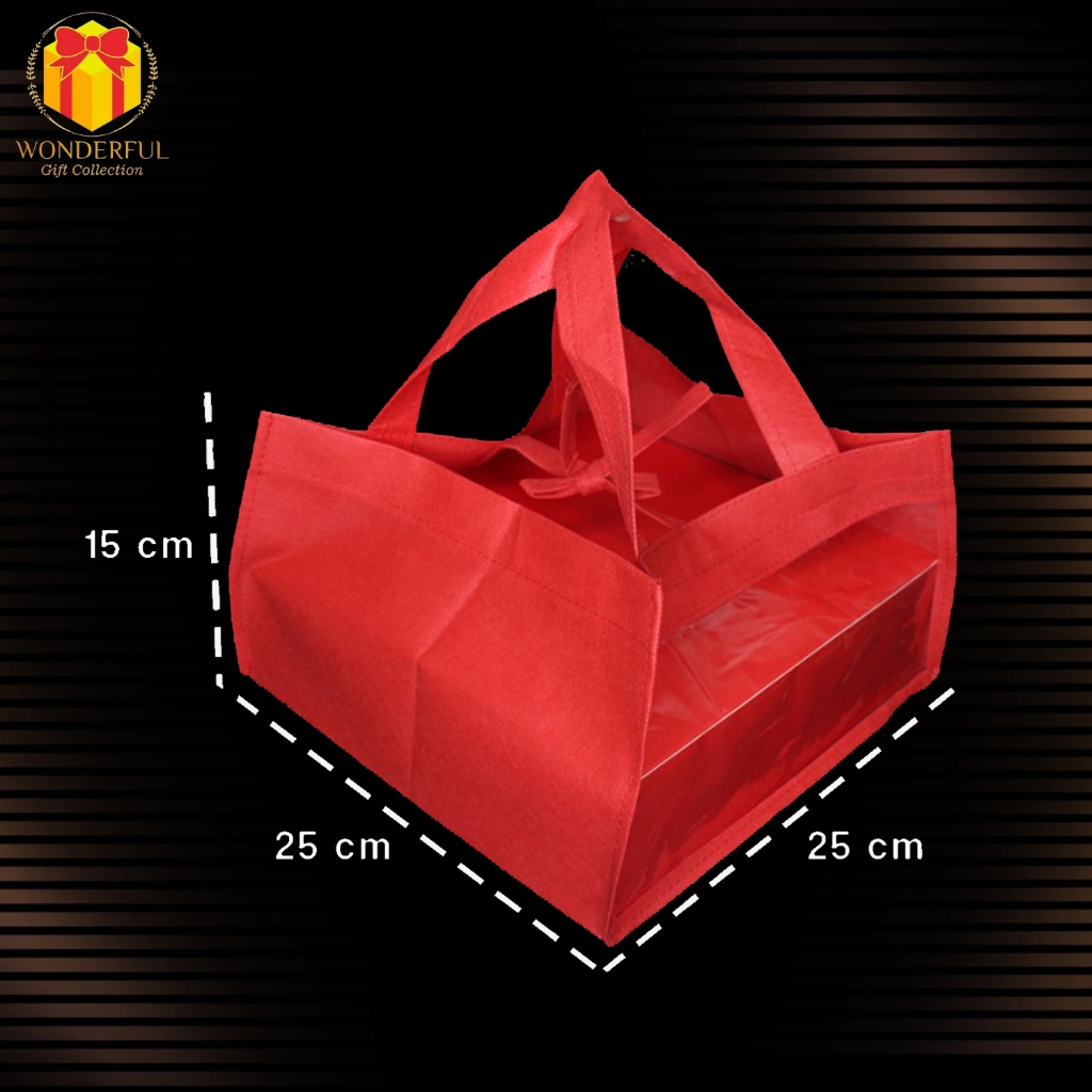 

[6 PCS] Goodie Bag Mika Spoundbond / Tas Spoundbond Polos / Kantong Kue Hampers GDB-M