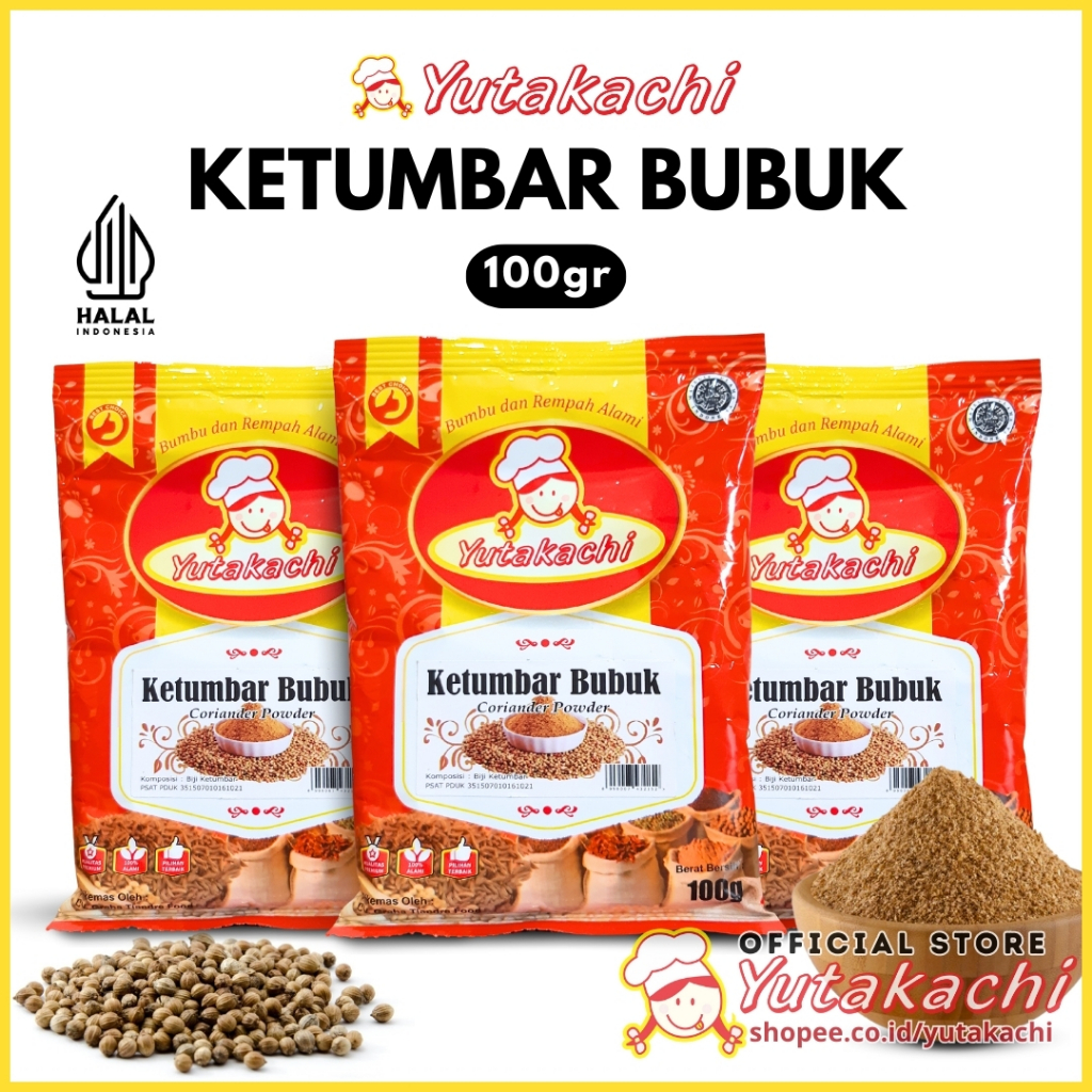 

KETUMBAR BUBUK - 100gr Yutakachi / Ground Coriander Powder 100 Gram