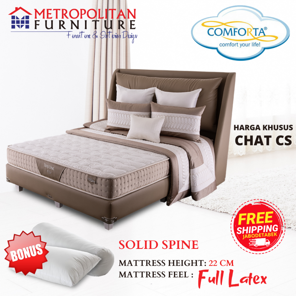 Kasur SpringBed Comforta Solid Spine FULL SET Spring bed matras