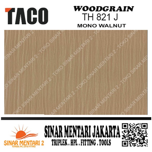 TACO HPL WOODGRAN TH 821 J MONO WALNUT