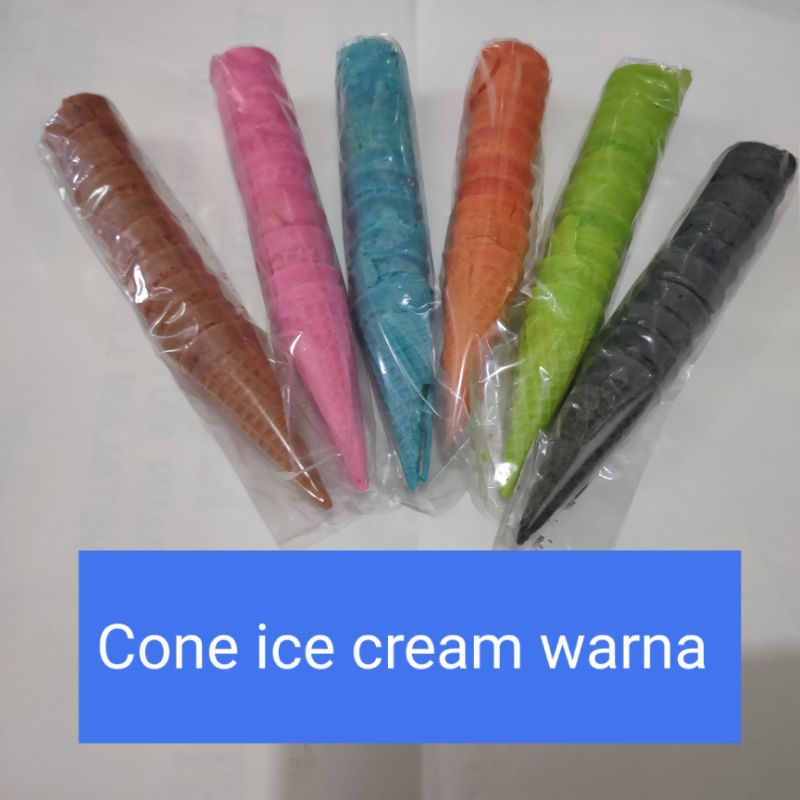 

[S-A♫➛1> 5 pack (50 pcs)Cone ICE Cream warna-warni / top.produk..