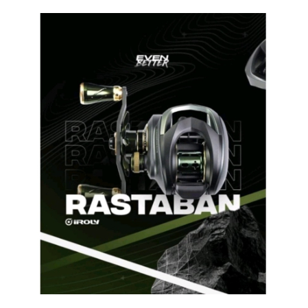 Rell Reel Iroly Rastaban 200L Ratio 7.6:1 Baitcasting Handle Kiri Gulungan Pancing Rel