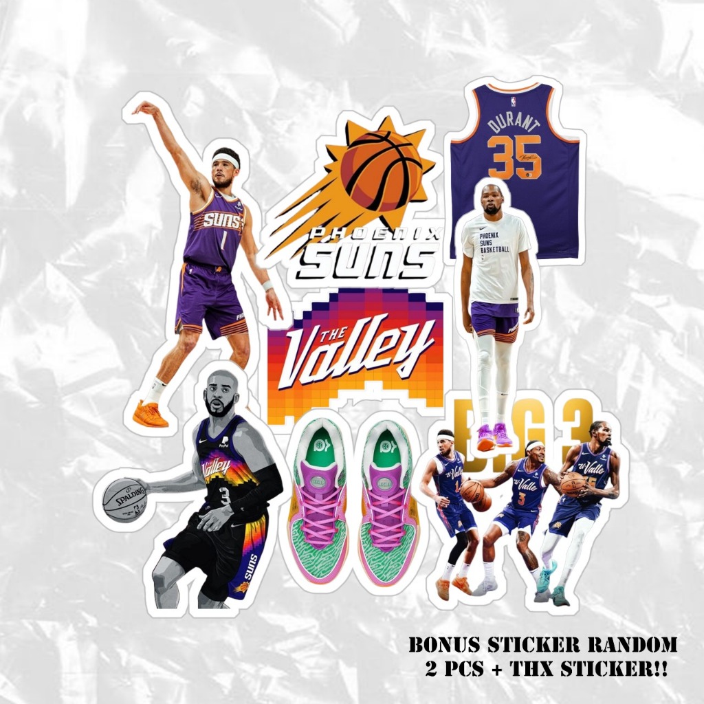 

STICKER BASKETBALL NBA, PHOENIX SUNS EDITION, SUNS STICKER WATERPROOF