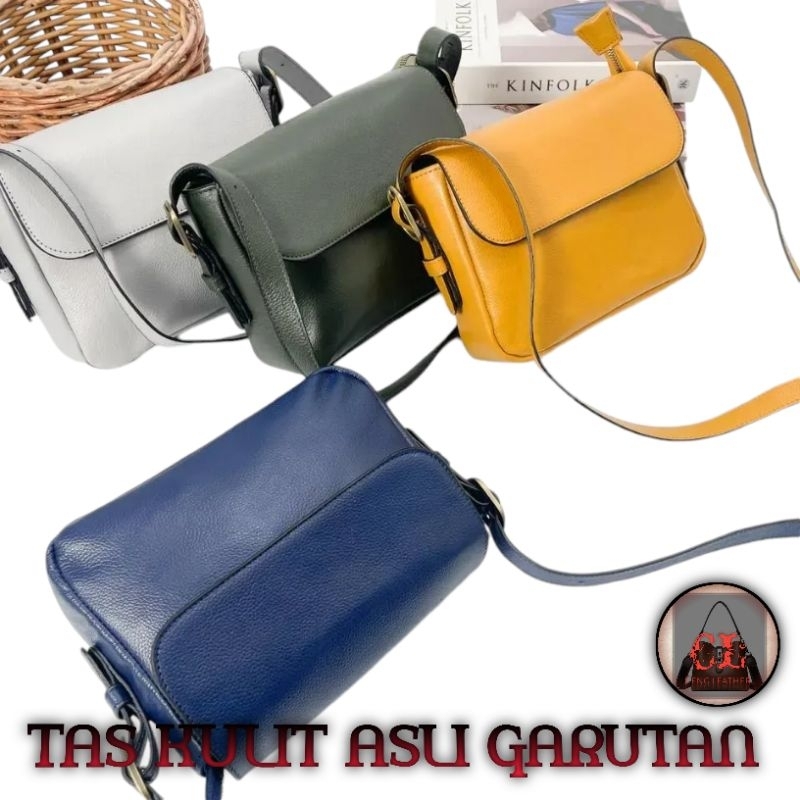 size (S) tas kulit selempang kecil lucu/tas kulit sapi.